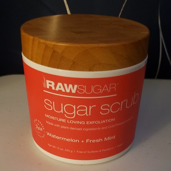 Raw Sugar Other - Raw Sugar Scrub Watermelon Fresh Mint 15oz Exfoliation Healthy Skincare New